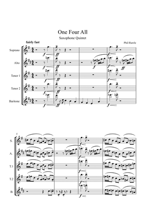 One Four All - Saxophone Quintet (SATTB)
