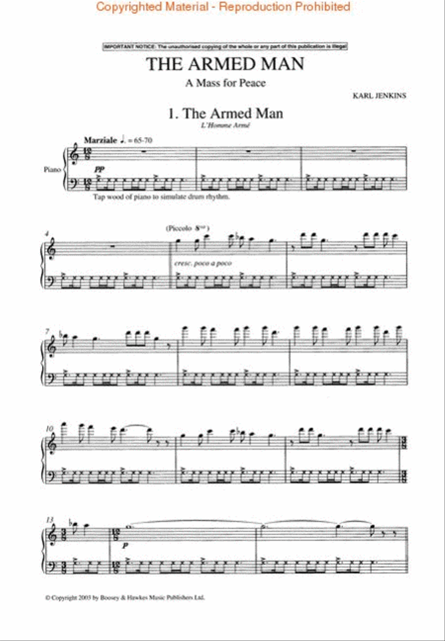 The Armed Man 4-Part scores gallery preview page 2