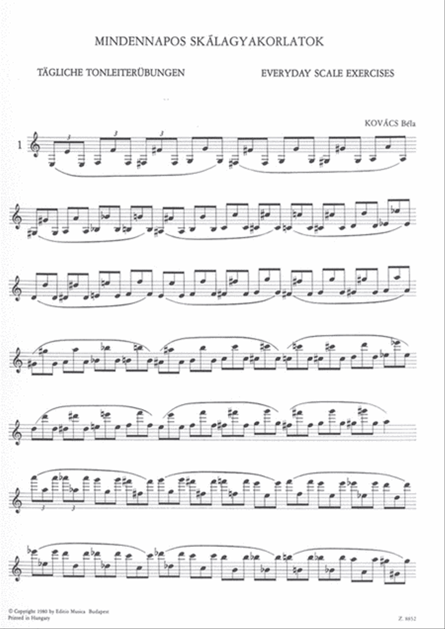 Tägliche Tonleiter-Übungen für Klarinette Clarinet Solo scores gallery preview page 2