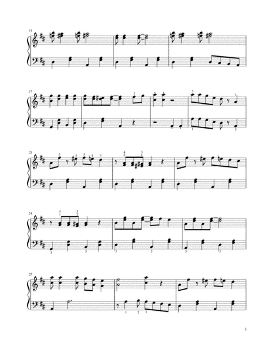 Jingle Bell Rag - Intermediate Piano Easy Piano scores gallery preview page 3