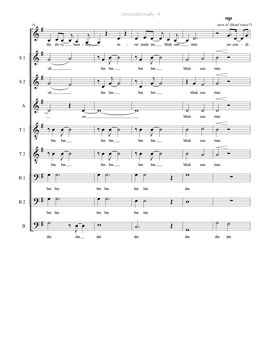 Unconditionally Unconditionally A Cappella scores gallery preview page 4