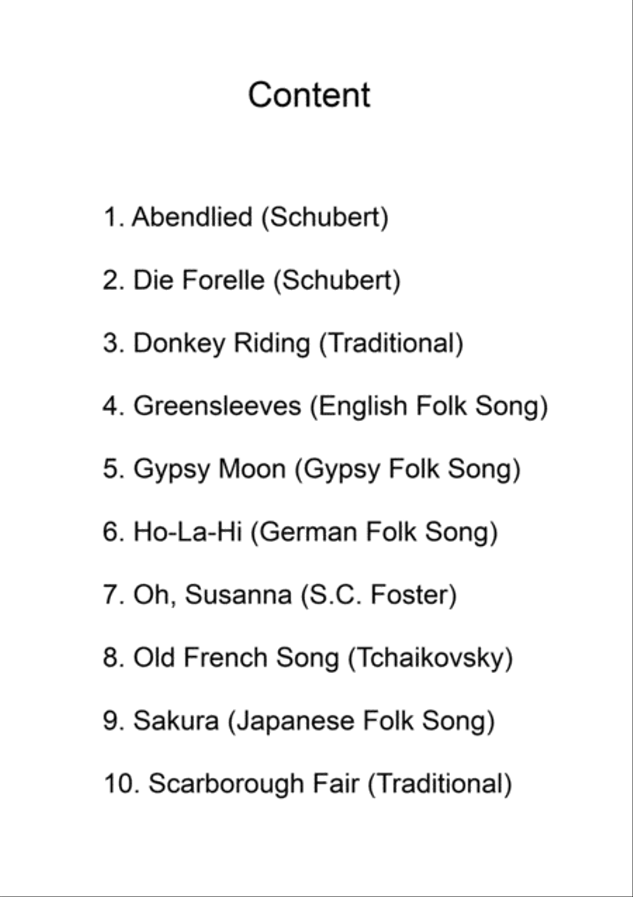 10 Easy Pieces for Violin Solo Violin Solo scores gallery preview page 2