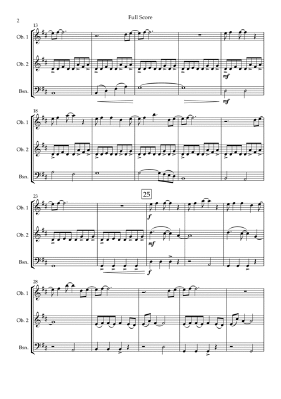 Without You Woodwind Trio scores gallery preview page 2