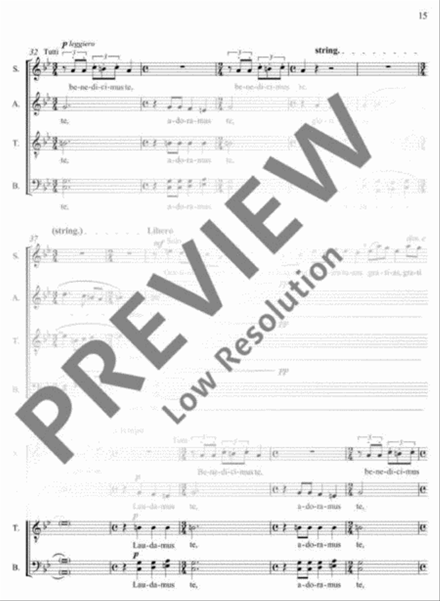 Missa brevis 4-Part scores gallery preview page 16