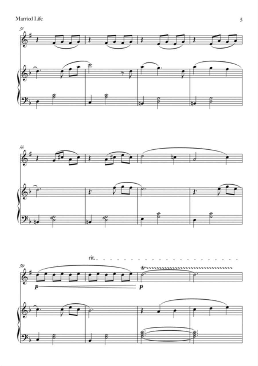 Married Life B-Flat Clarinet scores gallery preview page 5