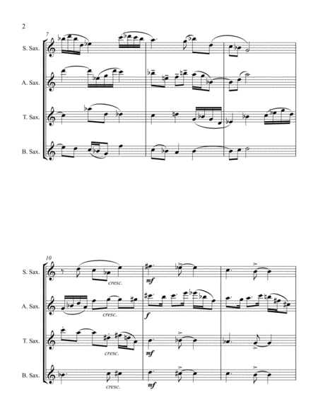 Two Vignettes for Sax Quartet image number null