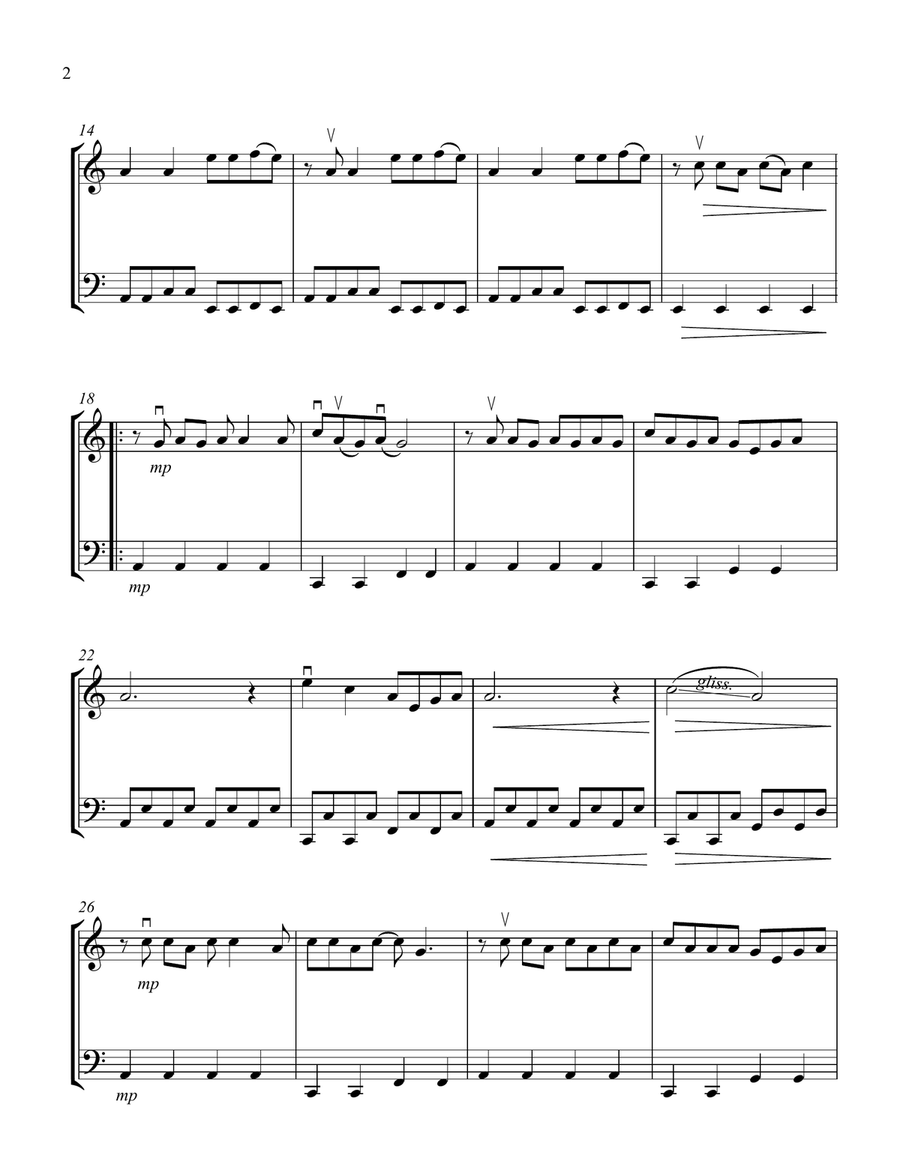 Bad Romance String Duet scores gallery preview page 2