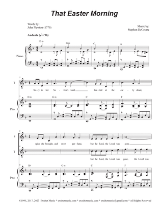 That Easter Morning (2-part choir - (Soprano and Tenor)
