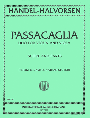 Book cover for Passacaglia - Duo for Violin and Viola