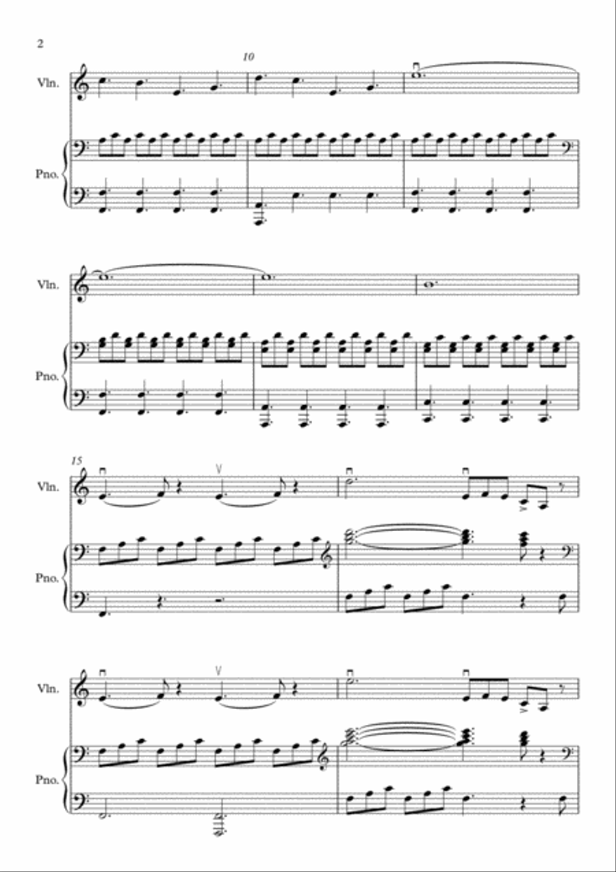 Downton Abbey (theme) Violin Solo scores gallery preview page 5
