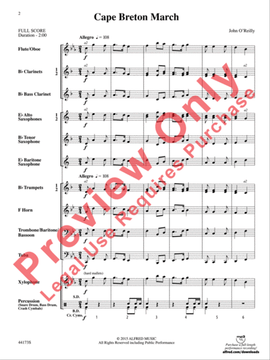 Cape Breton March Cape Breton March Concert Band scores gallery preview page 3