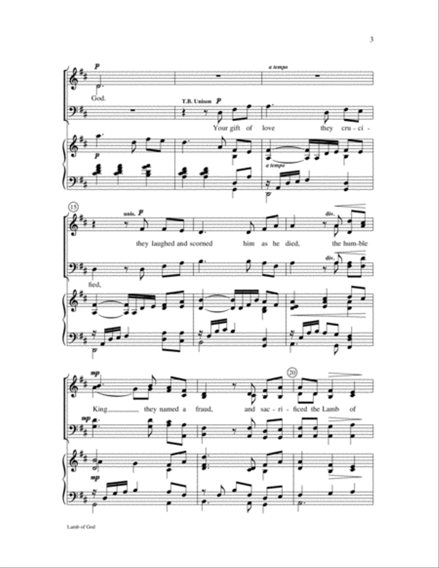 Lamb of God Choir scores gallery preview page 3