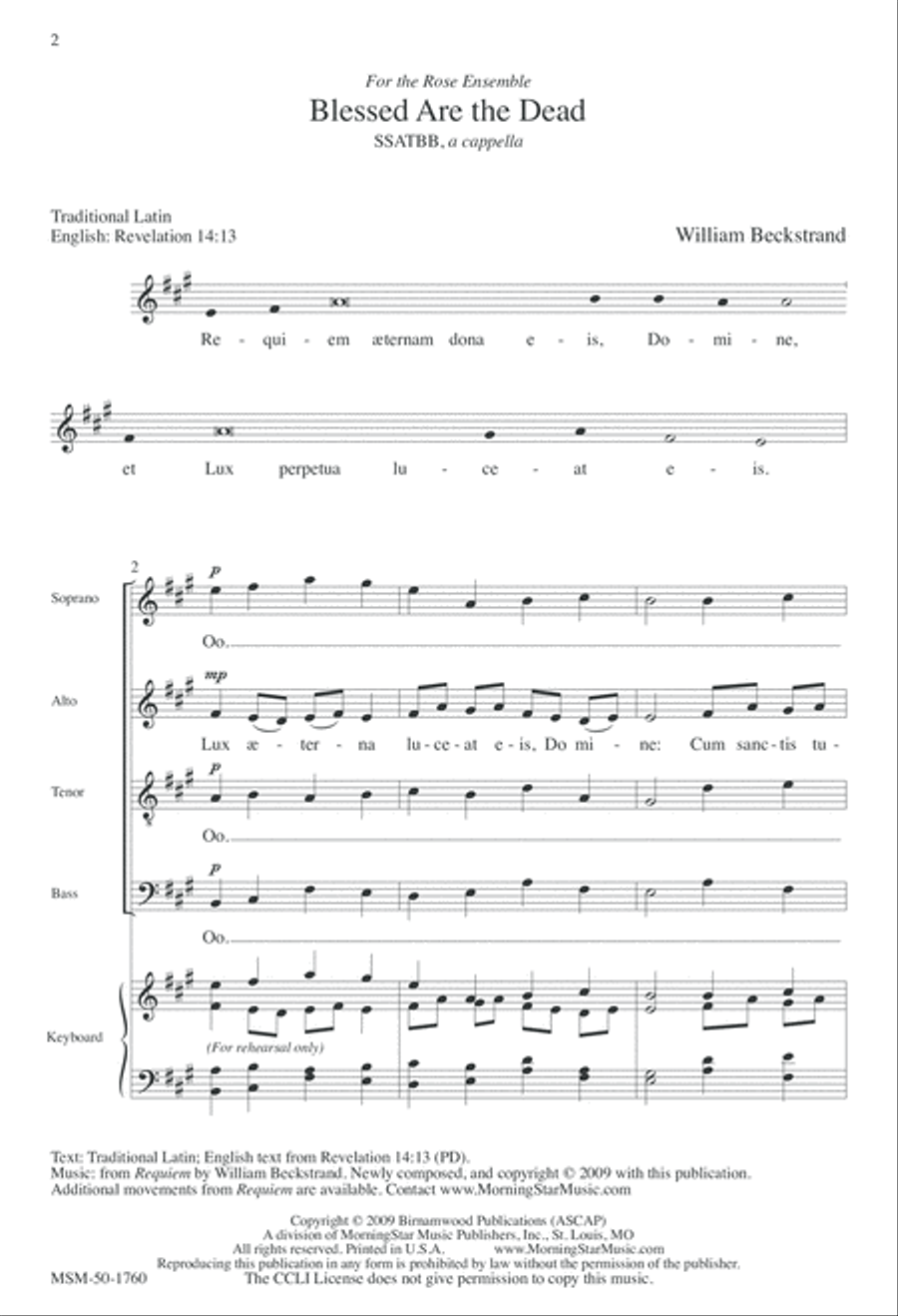 Blessed Are the Dead Divisi scores gallery preview page 2