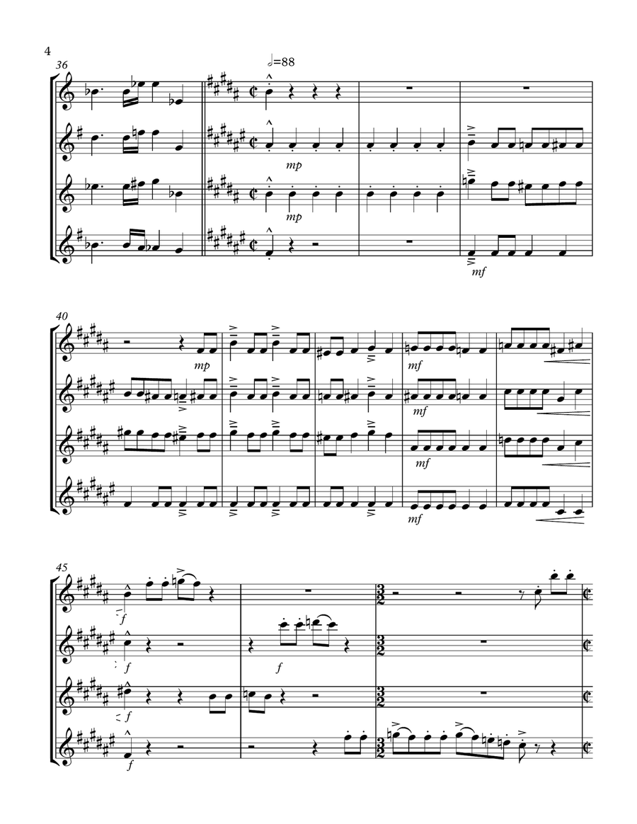 Bohemian Rhapsody Bohemian Rhapsody Woodwind Quartet scores gallery preview page 5