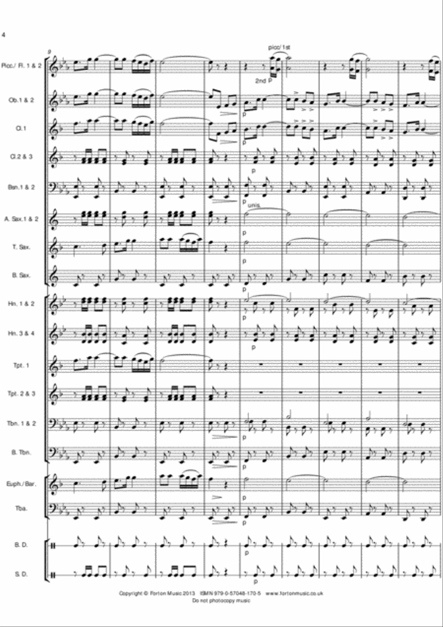 The Djebels for Concert Band Concert Band scores gallery preview page 4