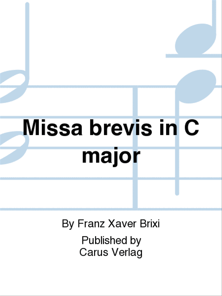 Missa brevis in C major Missa brevis in C major 4-Part scores gallery preview page 1