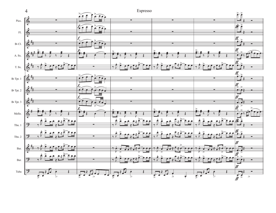 Espresso Espresso Marching Band scores gallery preview page 4