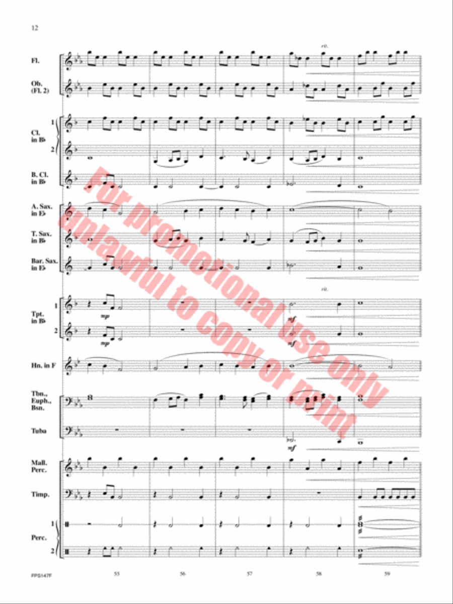 Angel Echoes Concert Band scores gallery preview page 13