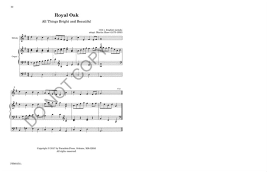 Twenty-five Organ Accompniments for Unison Hymn Singing Unison Choir scores gallery preview page 25