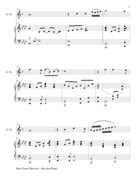 HOW GREAT THOU ART (Alto Sax/Piano and Sax Part)