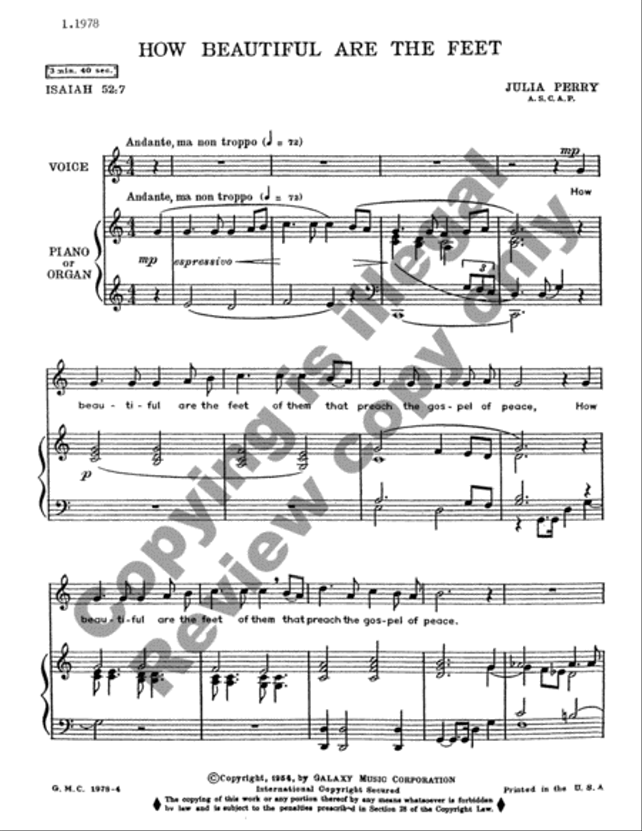 How Beautiful are the Feet Medium Voice scores gallery preview page 3