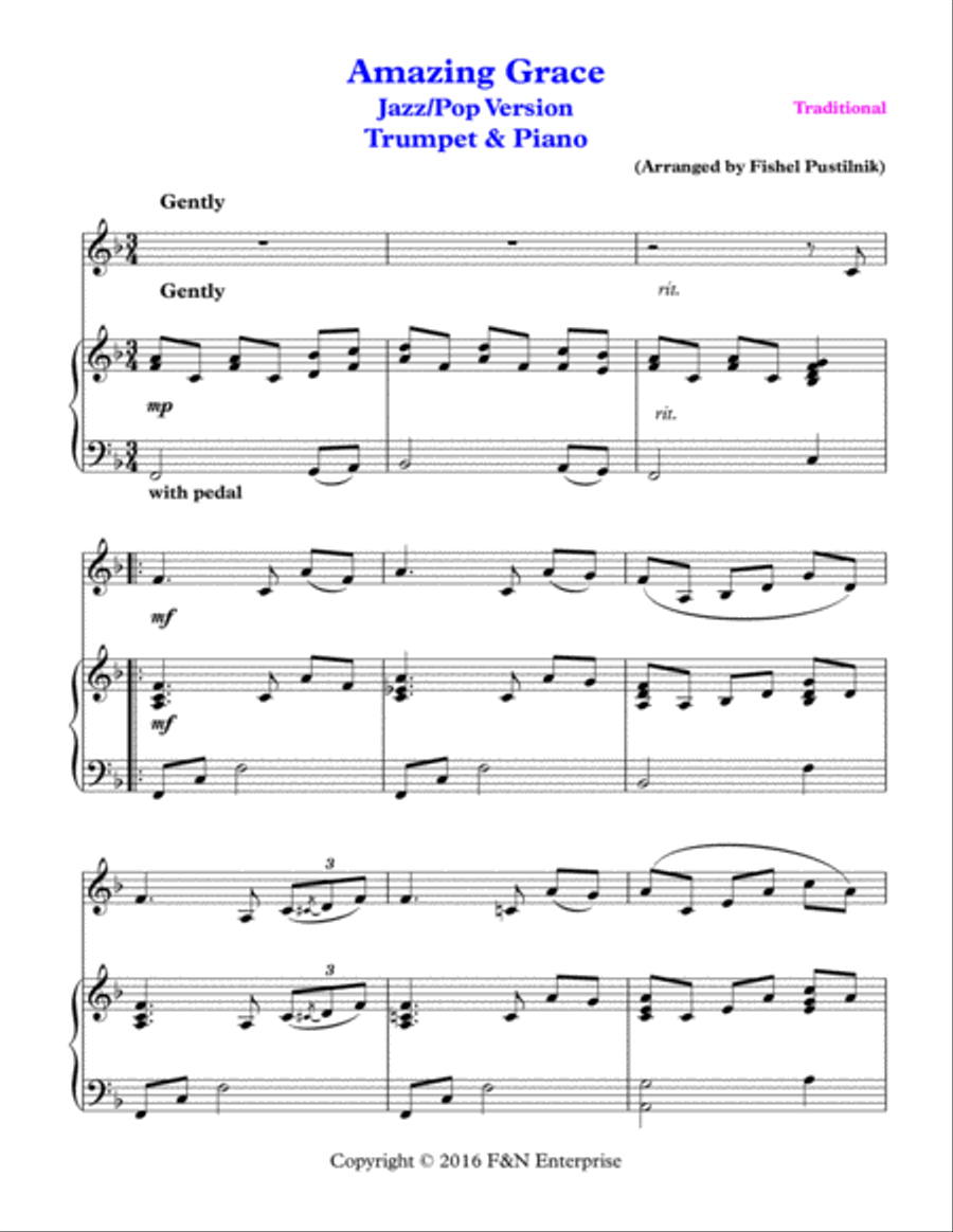 "Fabulous Gospel Songs Collection" for Trumpet and Piano-Volume 1-Video image number null