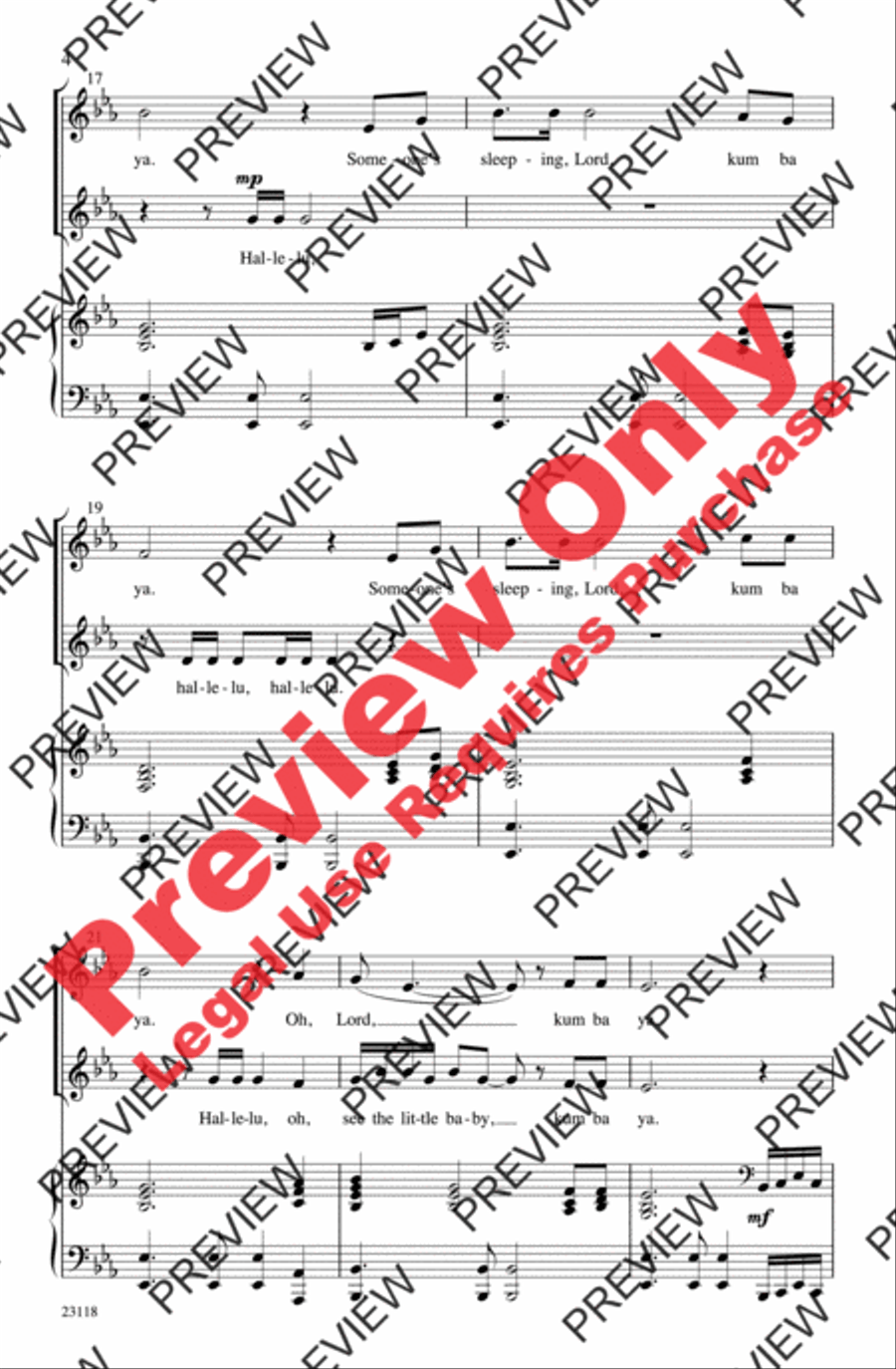 Christmas Kum Ba Ya Christmas Kum Ba Ya 2-Part scores gallery preview page 4