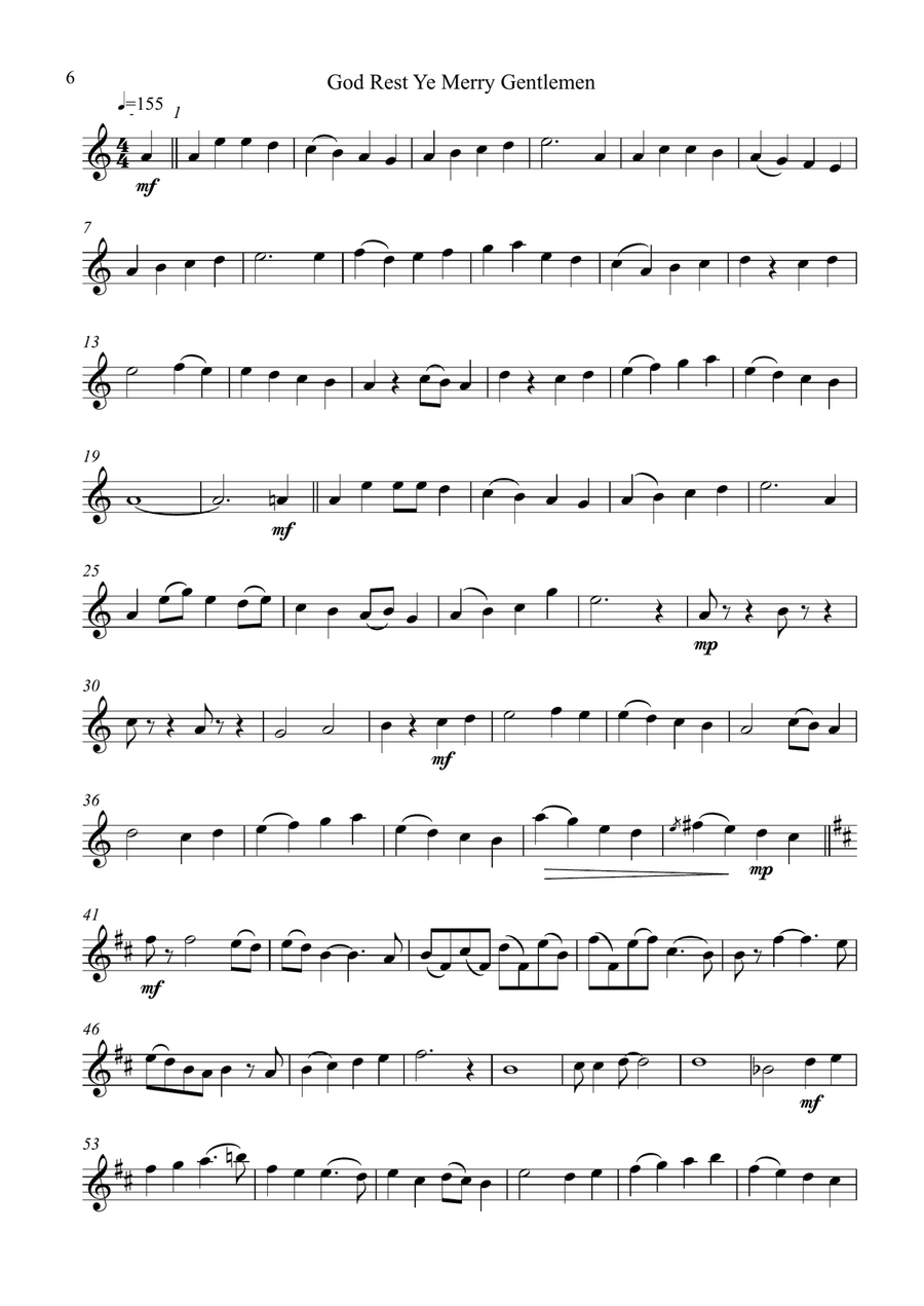 10 Christmas Carol Favourites (Flute Duets) Flute Duet scores gallery preview page 6