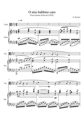 Book cover for Giacomo Puccini - O mio babbino caro (Viola Solo)