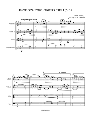 Intermezzo from Children's Suite Op. 65