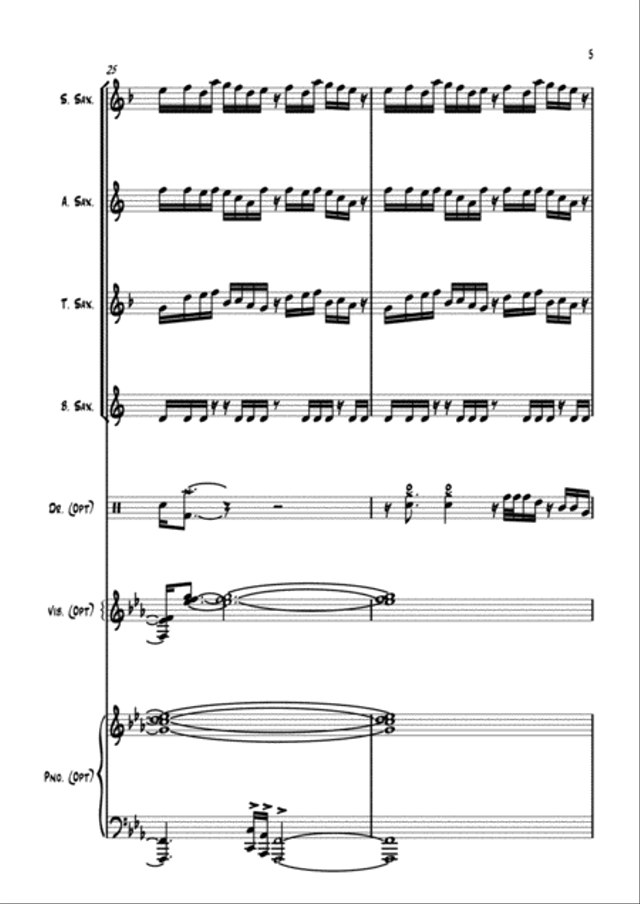 Underground - For Sax Quartet Saxophone Quartet scores gallery preview page 5
