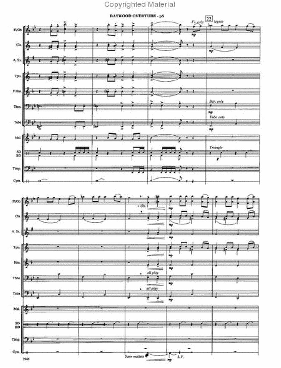 Baywood Overture Concert Band scores gallery preview page 4