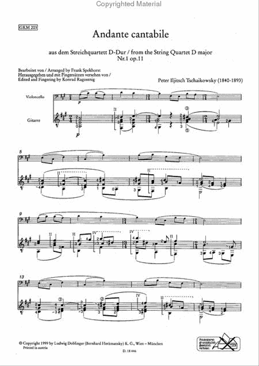 Andante Cantabile D-Dur Andante Cantabile D-Dur School and Community scores gallery preview page 2