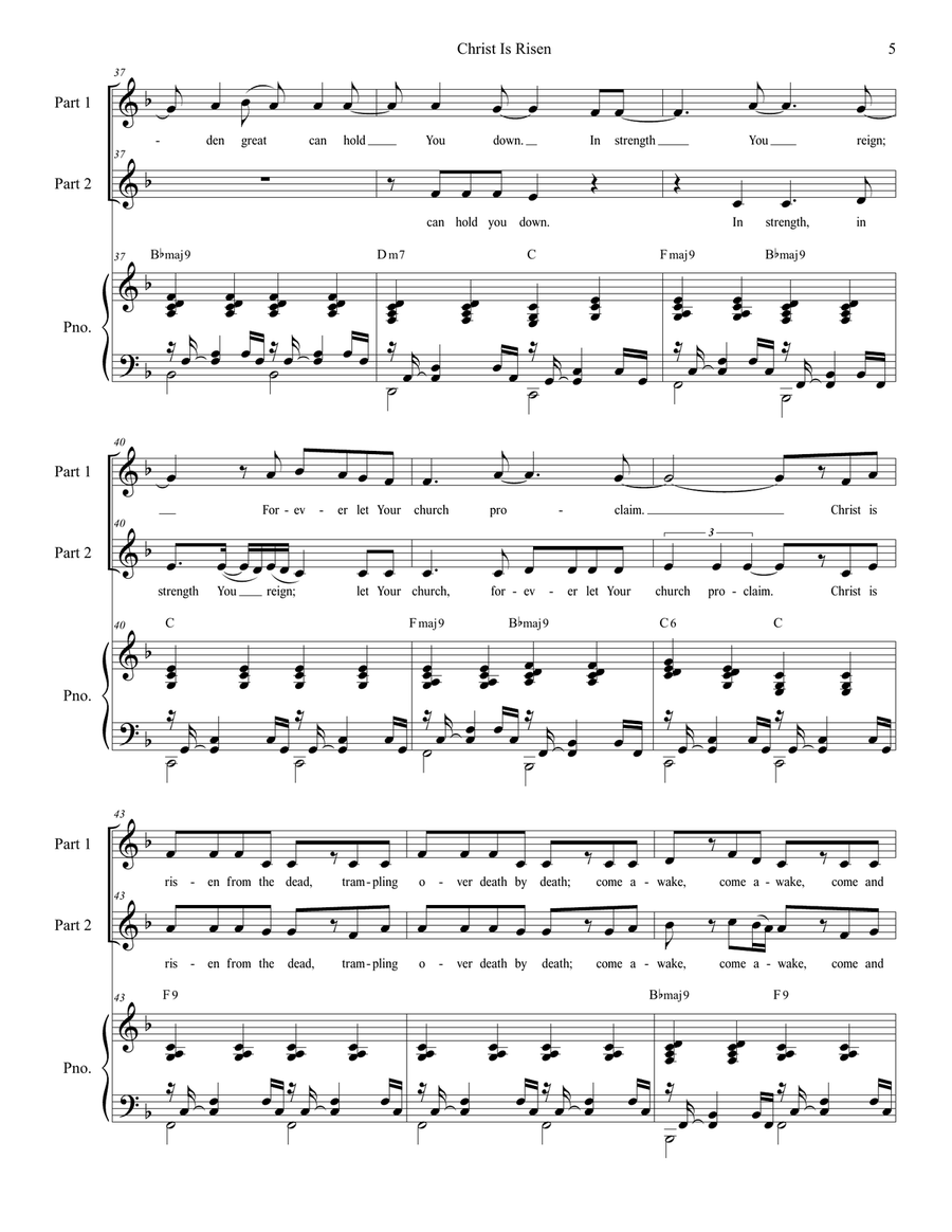 Christ Is Risen Choir scores gallery preview page 5