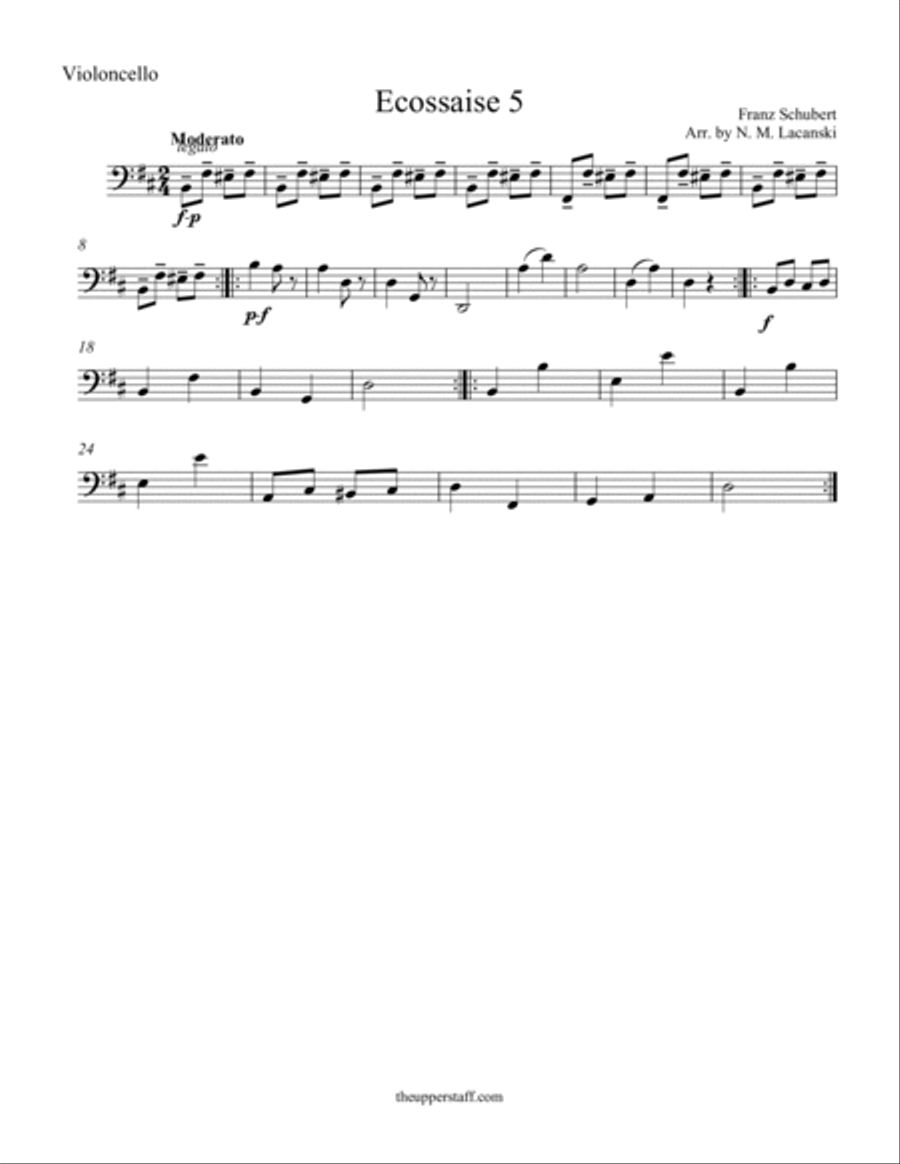 Ecossaise #5 String Quartet scores gallery preview page 2