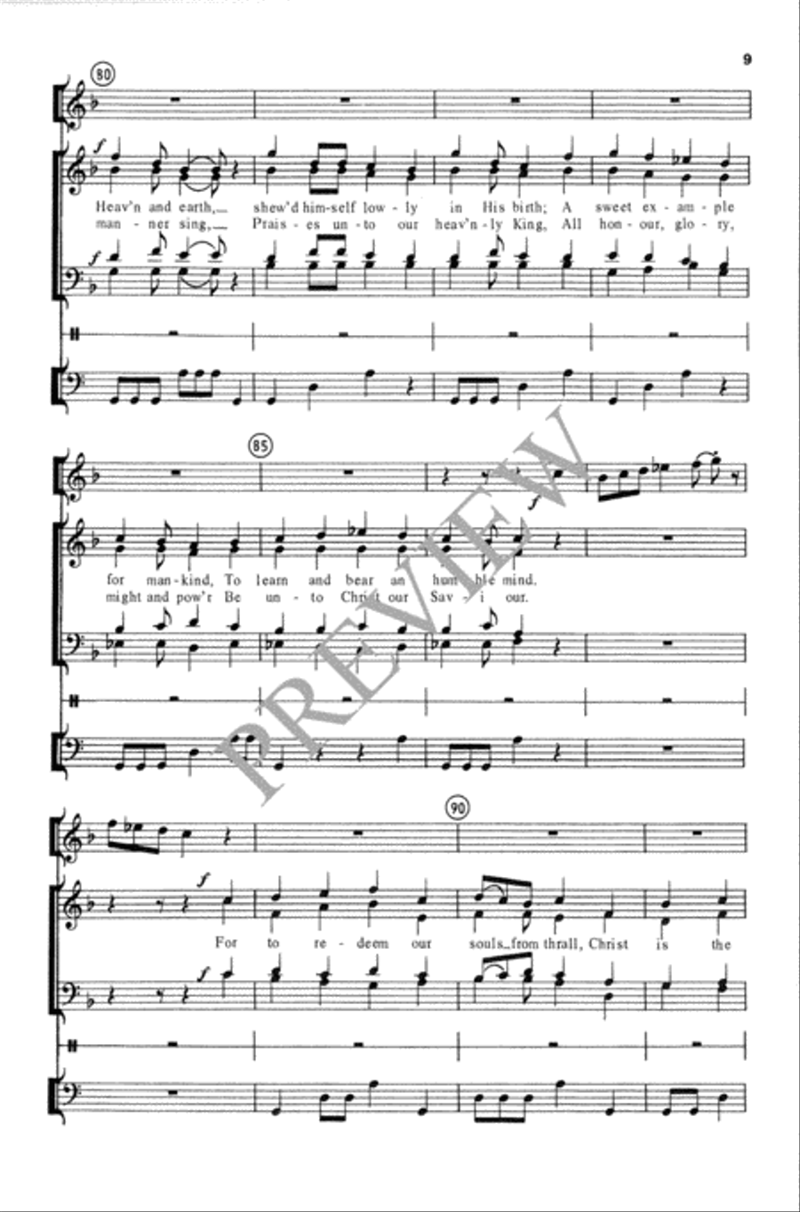 Let All That Are to Mirth Inclined 4-Part scores gallery preview page 10