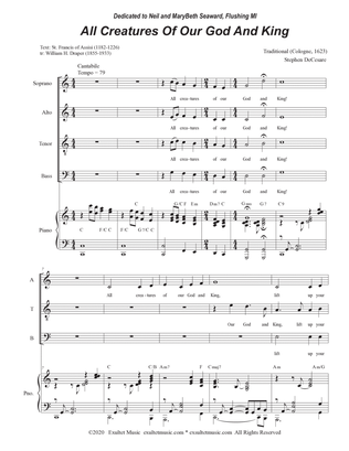 All Creatures Of Our God And King (SATB)