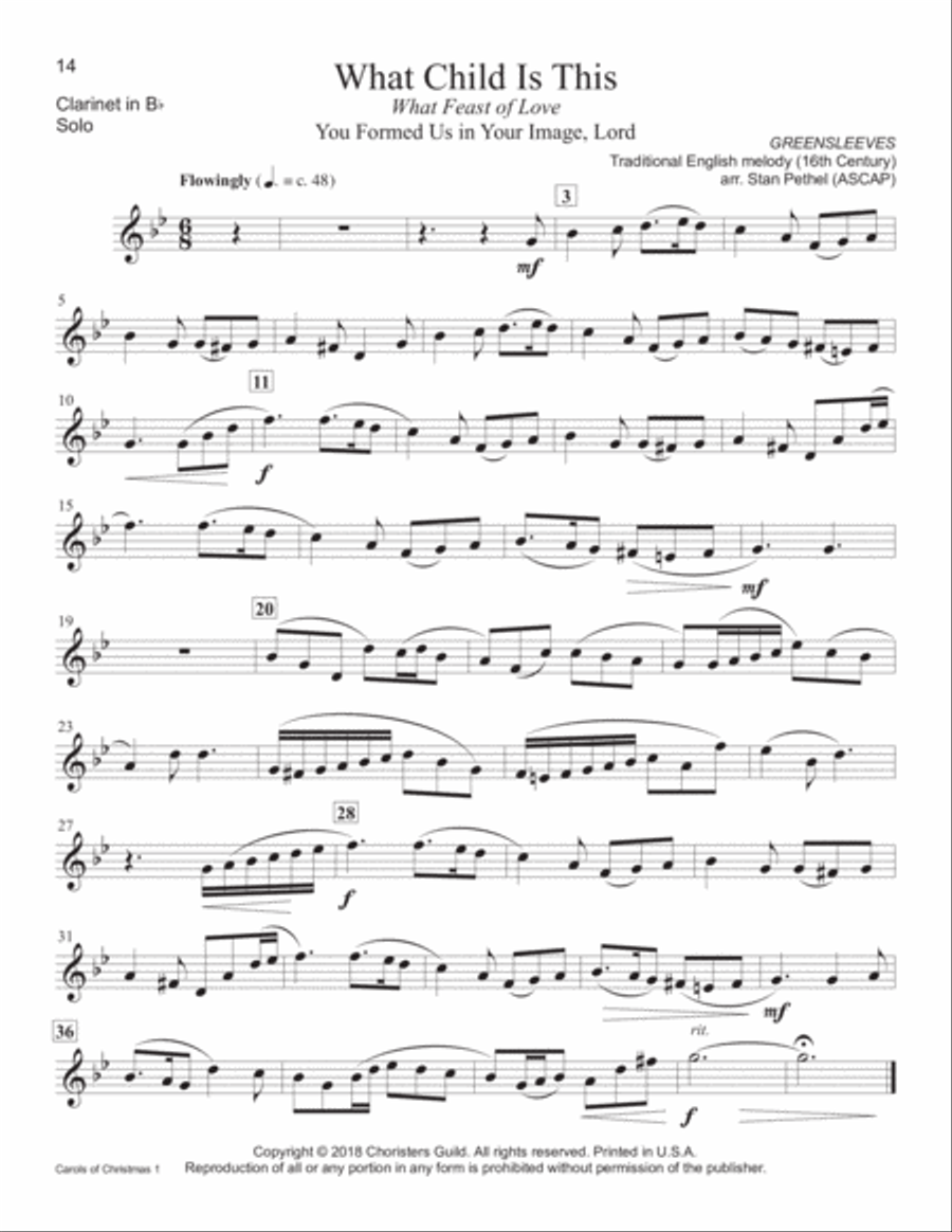 Carols of Christmas, Set 1 - Bb Clarinet B-Flat Clarinet scores gallery preview page 7