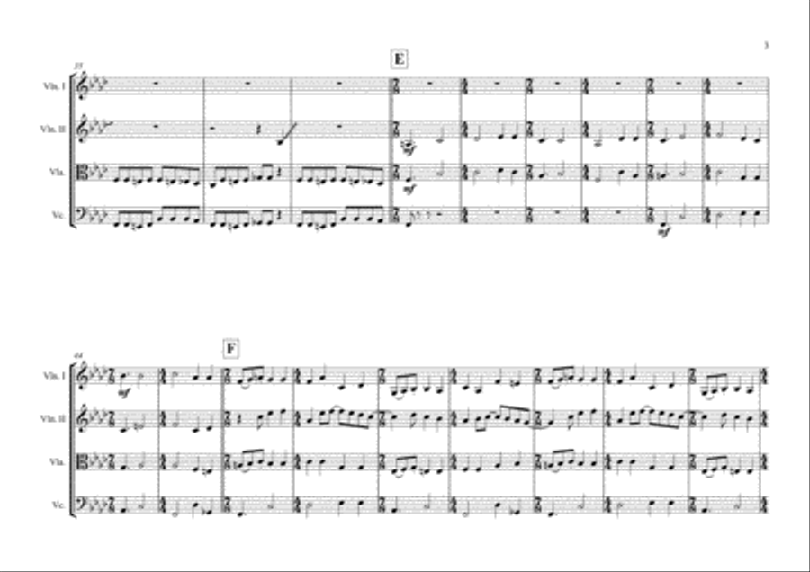 Smells Like Teen Spirit String Quartet scores gallery preview page 4