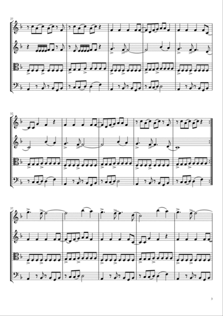 California Gurls String Quartet scores gallery preview page 3