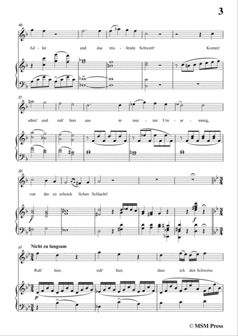 Schubert-Hermann und Thusnelda,in F Major,for Voice&Piano Voice scores gallery preview page 5