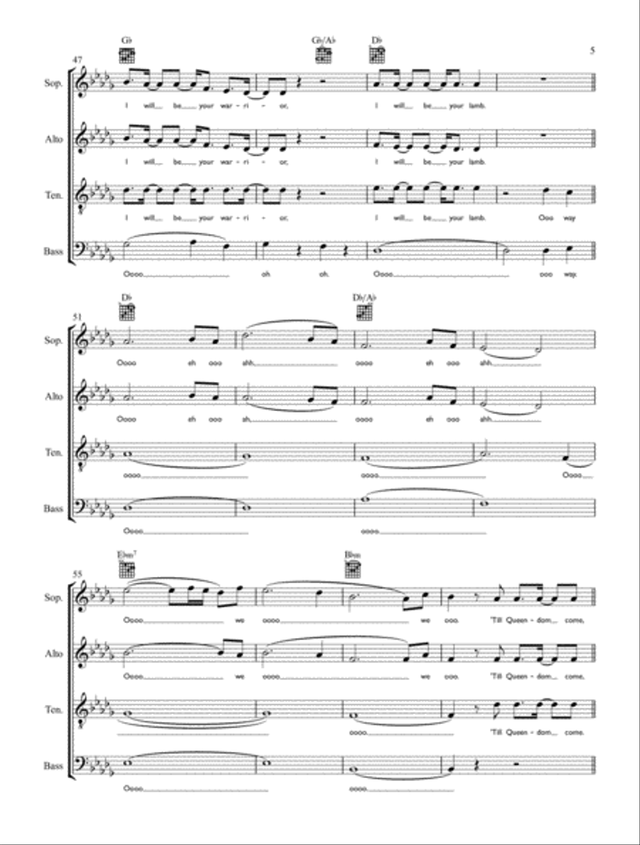 Queendom 4-Part scores gallery preview page 5
