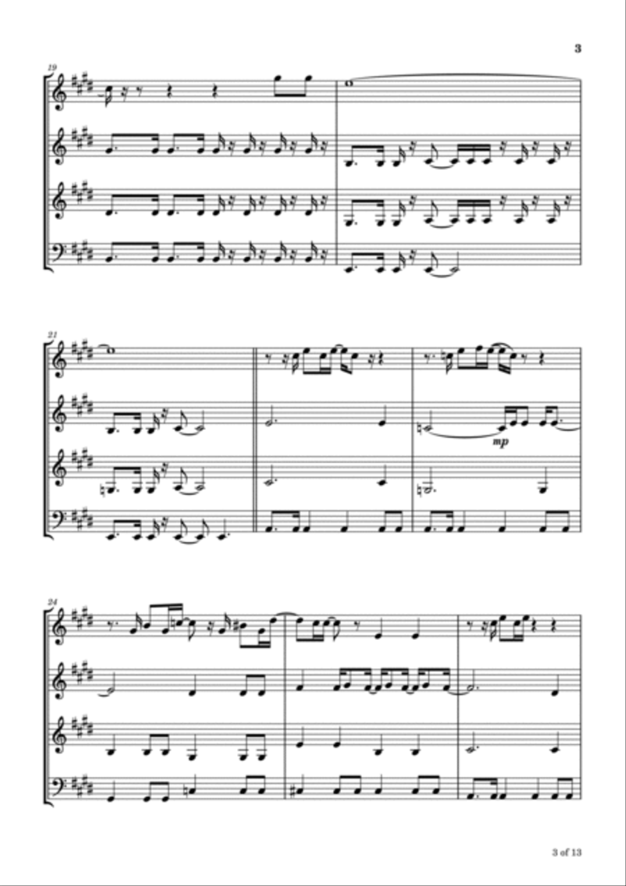 I'm Not In Love Woodwind Quartet scores gallery preview page 4