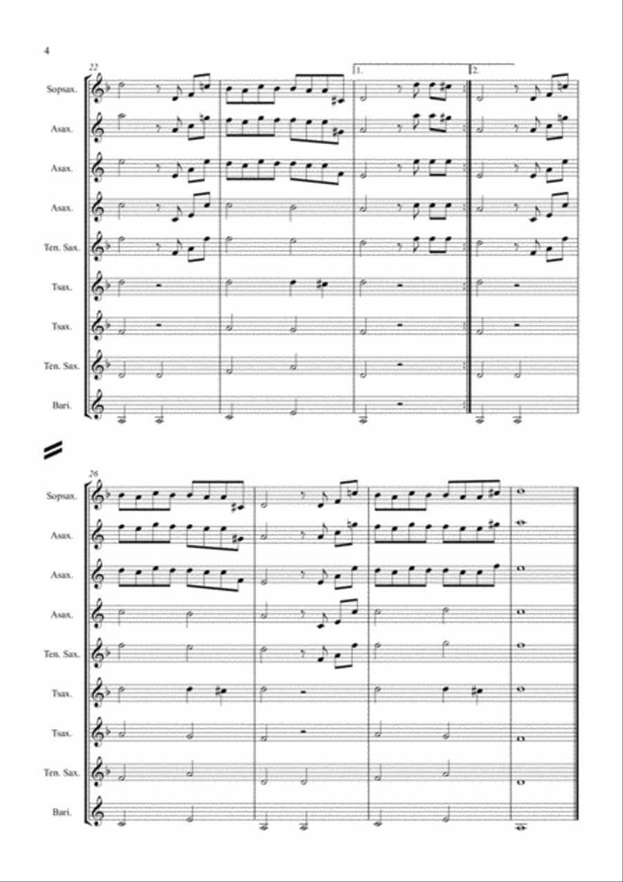 Speak Softly Love Woodwind Quintet scores gallery preview page 4