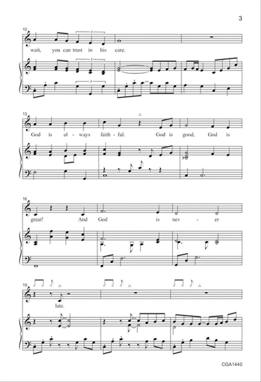 God Is Never Late God Is Never Late Unison Choir scores gallery preview page 3