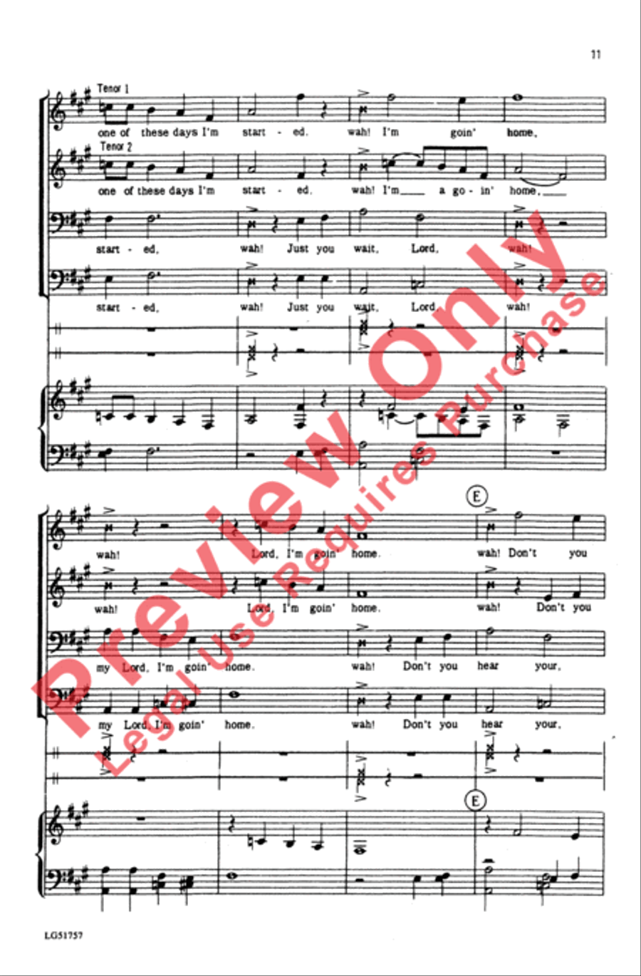Rainbow 'Round My Shoulder Men's Choir scores gallery preview page 11