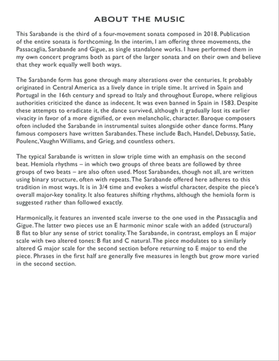 Sarabande Classical Guitar scores gallery preview page 3
