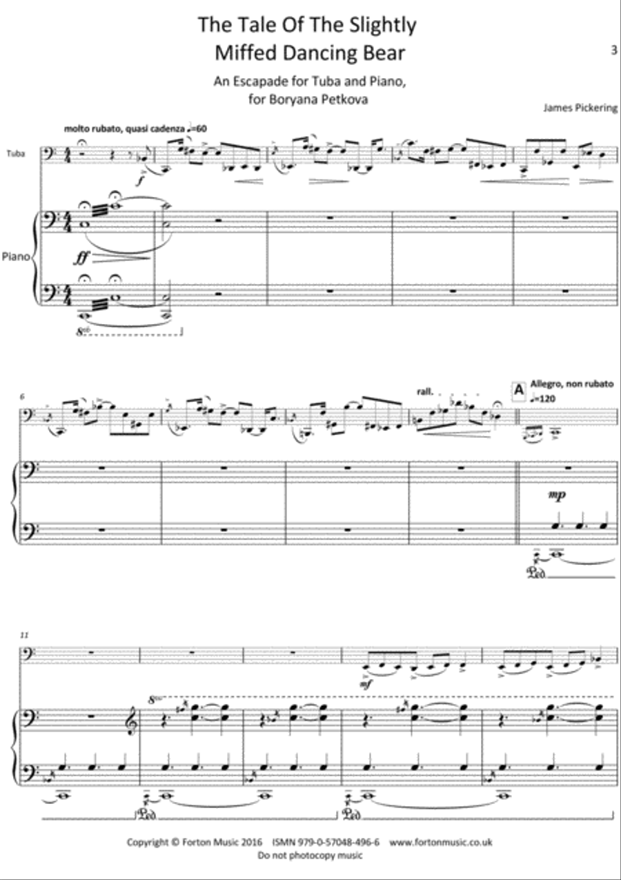 The Tale Of The Slightly Miffed Dancing Bear Score and Part scores gallery preview page 3