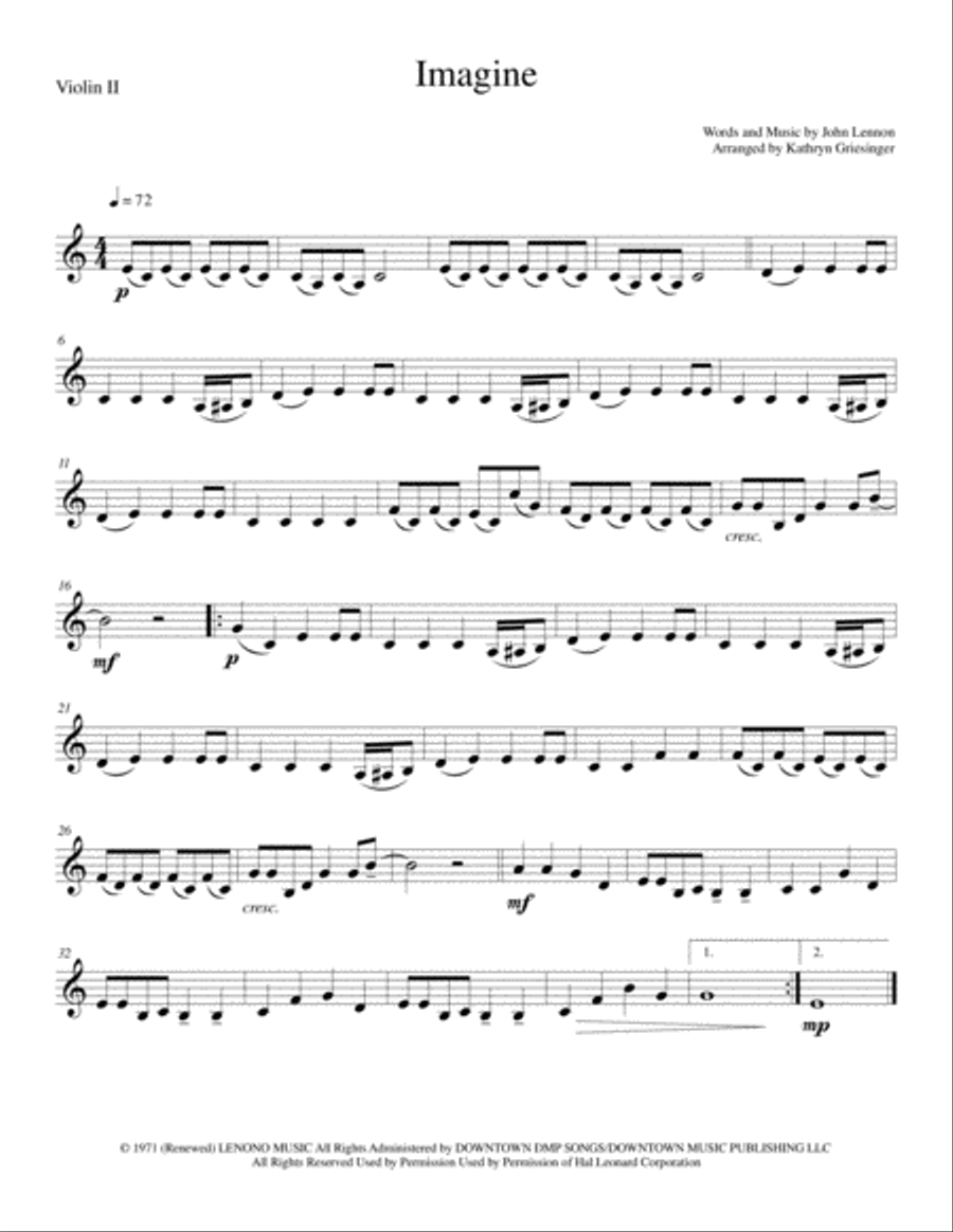 Imagine Imagine String Quartet scores gallery preview page 2