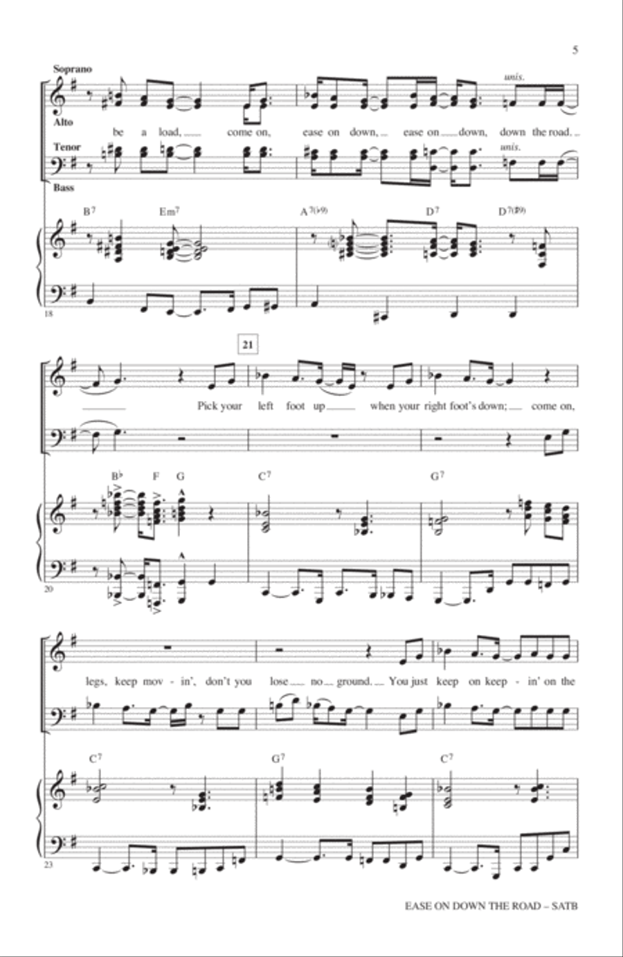 Ease On Down The Road 4-Part scores gallery preview page 4